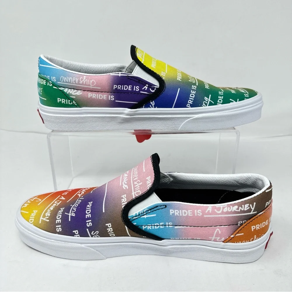 Vans Classic Slip On Pride Rainbow Sneakers - Picture 6 of 8